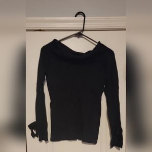 Black cowlneck sweater